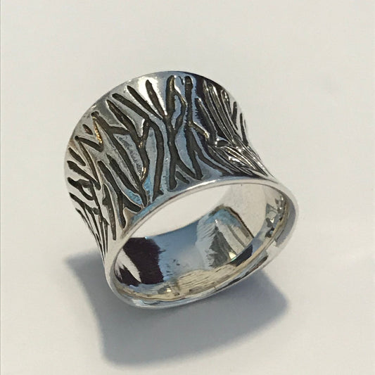 Oxidized sterling silver boho chic Afterglow ring