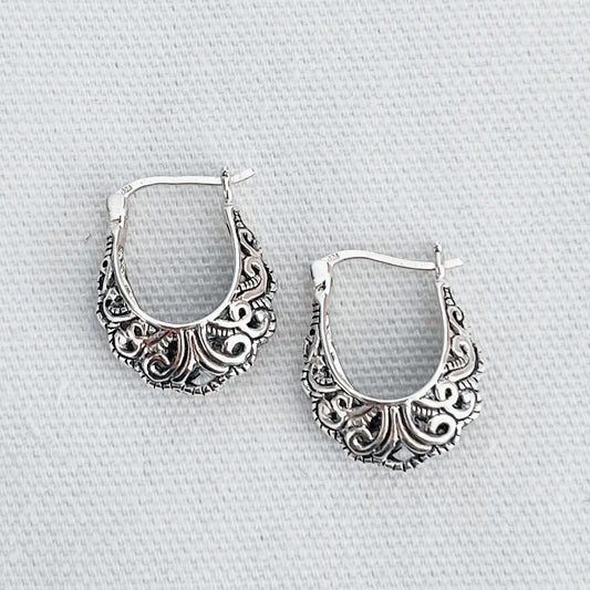 Sterling silver boho chic Baa Lee hoops