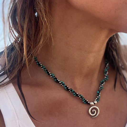 Spiral Charm Boho Necklace